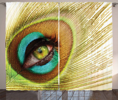 Peacock Feather Eye Curtain