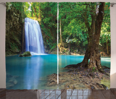 Asia Thailand Jungle Trees Curtain