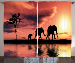 Safari Wild Animals Curtain