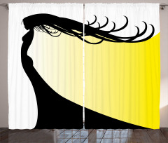 Hair Whip Woman Shade Curtain