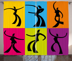 Dancers Colors Curtain