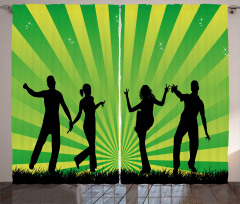 Dancing Youth Shade Art Curtain