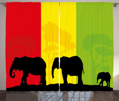 Fauna Elephant Curtain