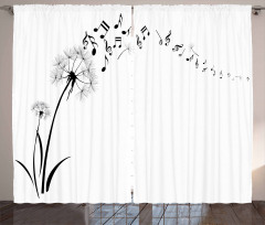 Meadow Dandelions Floral Curtain