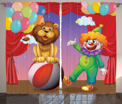 Lion Clown Performance Curtain