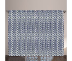 Monochrome Flowers Motifs Curtain