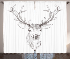 Sketch of Deer Head Curtain