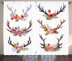 Bouquet Animal Flowers Curtain