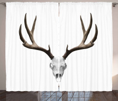 Deer Skull Skeleton Curtain