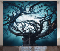 Night Big Mystic Tree Curtain