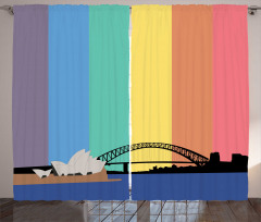 Sydney Building on Rainbow Curtain