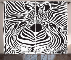 Safari Zebra Stripe Curtain