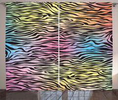 Colorful Wildlife Zebra Curtain