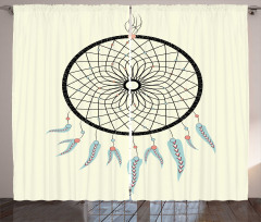 Grunge Style Dreamcatcher Curtain