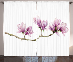 Magnolia on a Branch Curtain