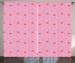 Hearts and Cupid Curtain