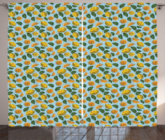 Sour Fruit and Leaves Pattern Curtain