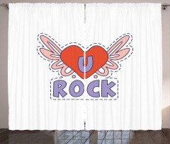 Winged Heart Motivation Curtain