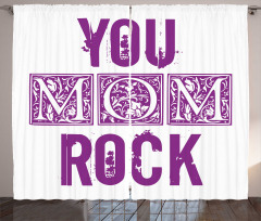 Mother's Day Typography Curtain