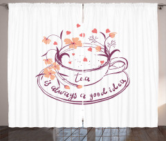 Herbs Flowers Hot Cup Curtain