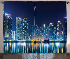 Urban Skyline Photo Curtain