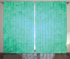 Pixel Mosaic Love Pattern Curtain