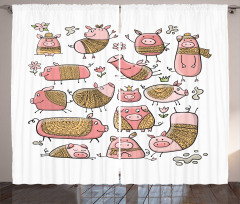 Zentangle Ornate on Pigs Curtain