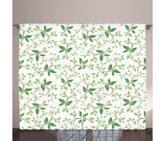 Ivy Green Leaves Curtain