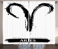 Aries Astrology Sign Curtain