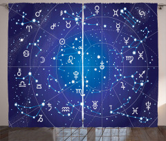 Constellation Zodiac Curtain