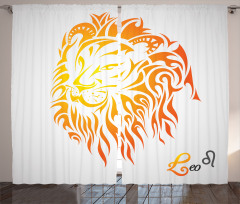 Leo Horoscope Sign Curtain