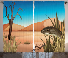 Desert Tropical Nature Curtain