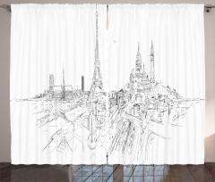 Cityscape Art Curtain