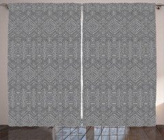 Symmetric Greyscale Motifs Curtain