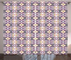 Ikat Inspired Ornate Design Curtain