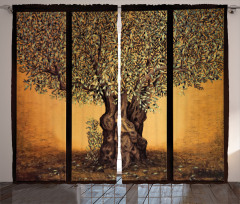 Greece Olive Trees Curtain