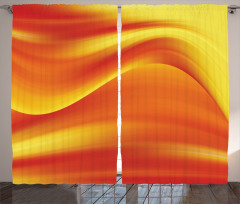 Abstract Digital Waves Curtain