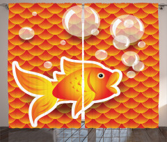 Cartoon Goldfish Bubble Curtain