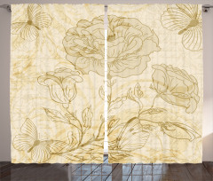 Roses and Butterflies Curtain