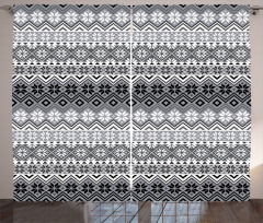 Nordic Snowflake Pattern Curtain