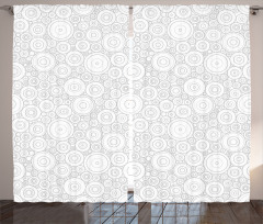 Geometric Circles Retro Curtain