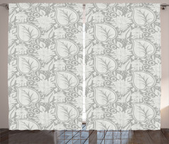 Paisley Blooming Flowers Curtain
