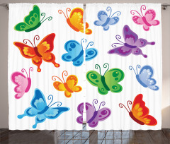 Colorful Ornate Wings Curtain