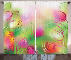 Tulips Urban Graphic Curtain