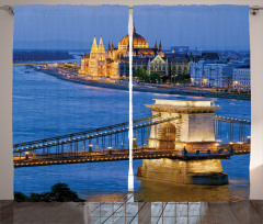 River of Budapest Bridge Curtain