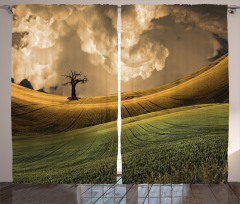 Landscape Sky Tree Curtain