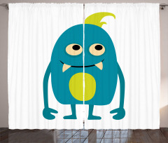 Monster Halloween Character Curtain