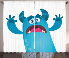 Roaring Monstrous Character Curtain