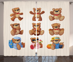 Teddy Bear Kids Design Curtain