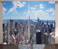 Skyscrapers Aerial View Curtain